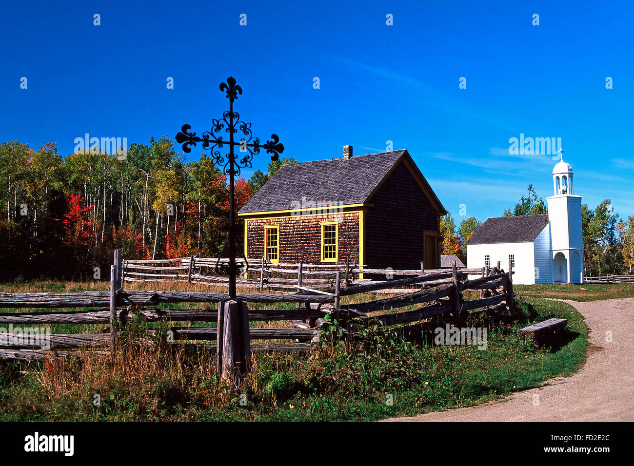Acadian Historical Village,Caraquet,New Brunswick Stock Photo