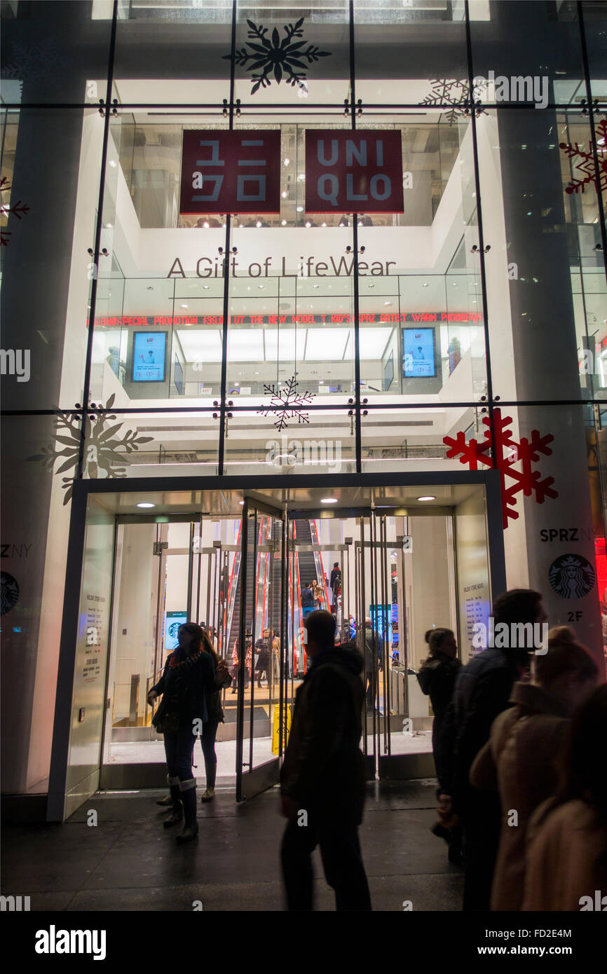 Christmas lights in New York City Stock Photo