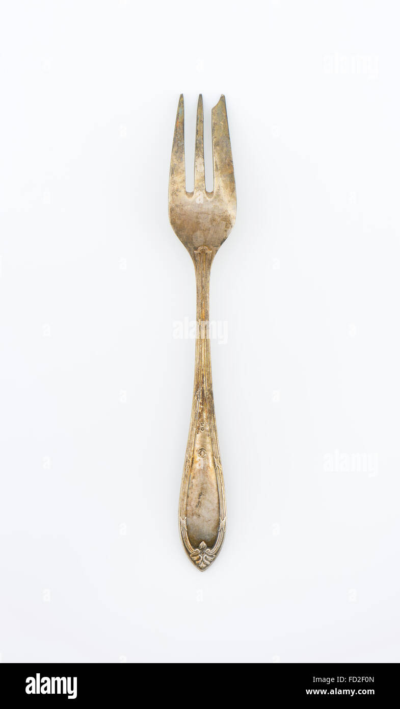 Vintage pastry fork with ornate handle Stock Photo Alamy