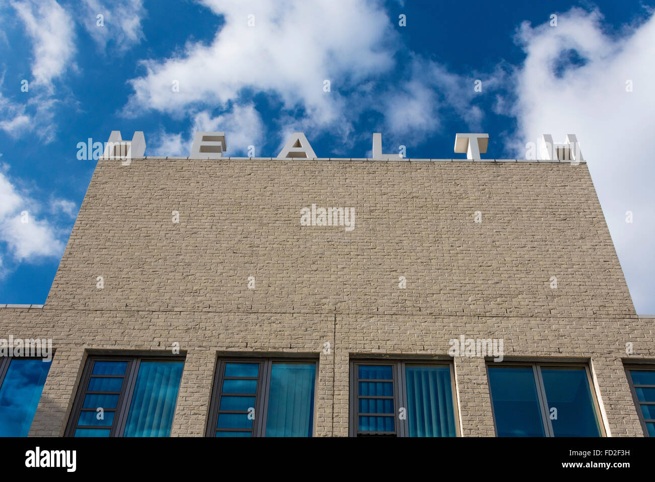 ‘HEALTH’ Akerman Health Centre at Myatts Field North Estate, Brixton ...