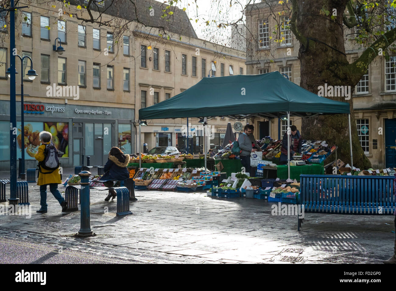 Bath somerset England UK a market grocery stall Stock Photo Alamy