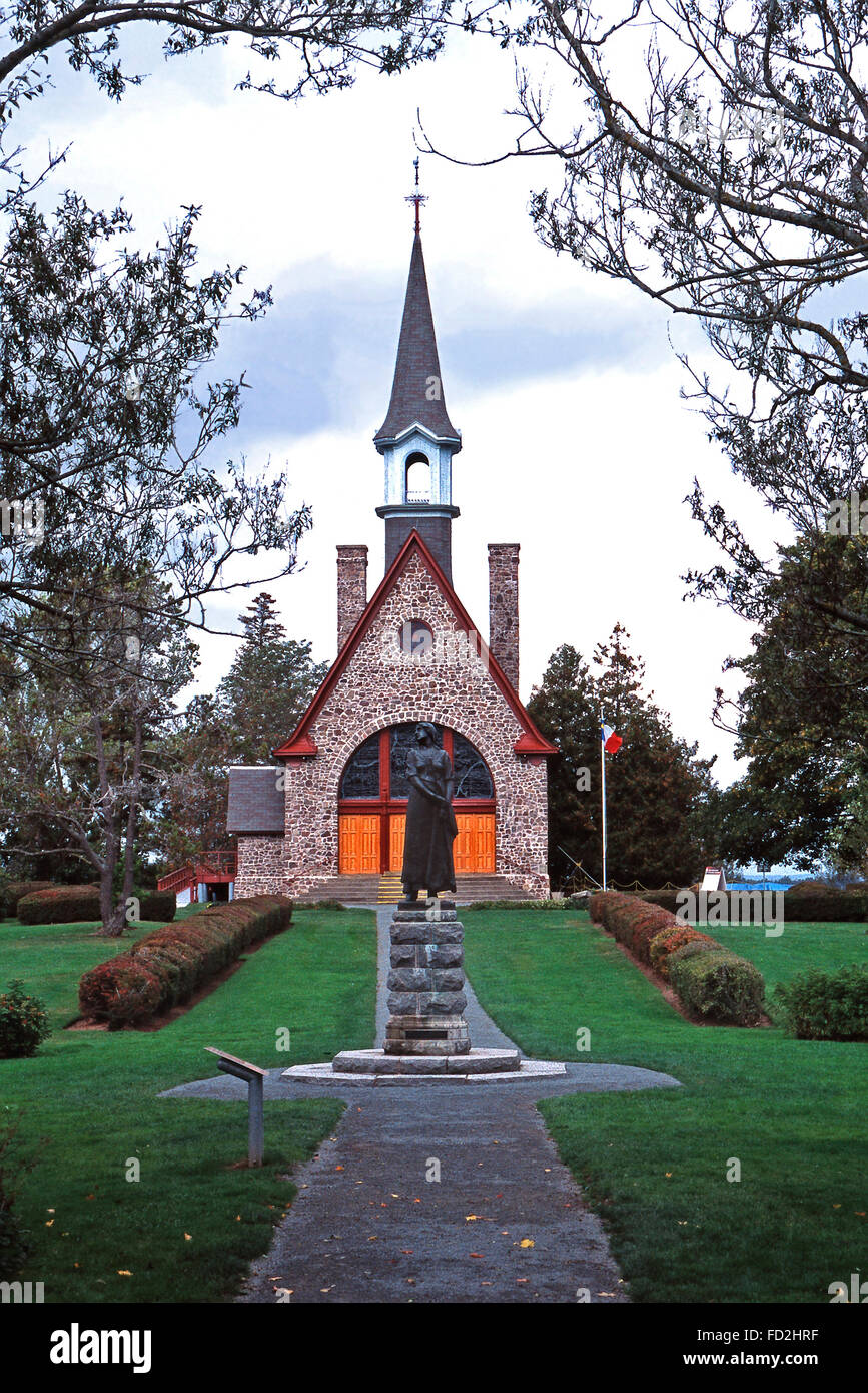 Evangeline memorial church,Grand Pre National Historic Site Stock Photo