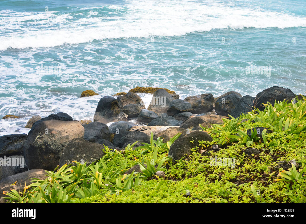 Beautiful tropical coast on Great Corn Island in the Caribbean Sea