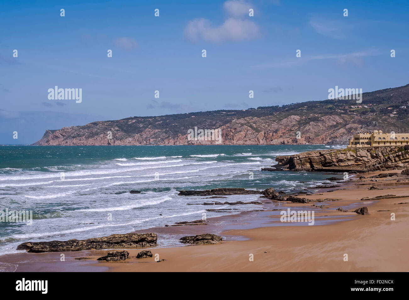 Praia Do Guincho Beach Lisbon Portugal Stock Photo