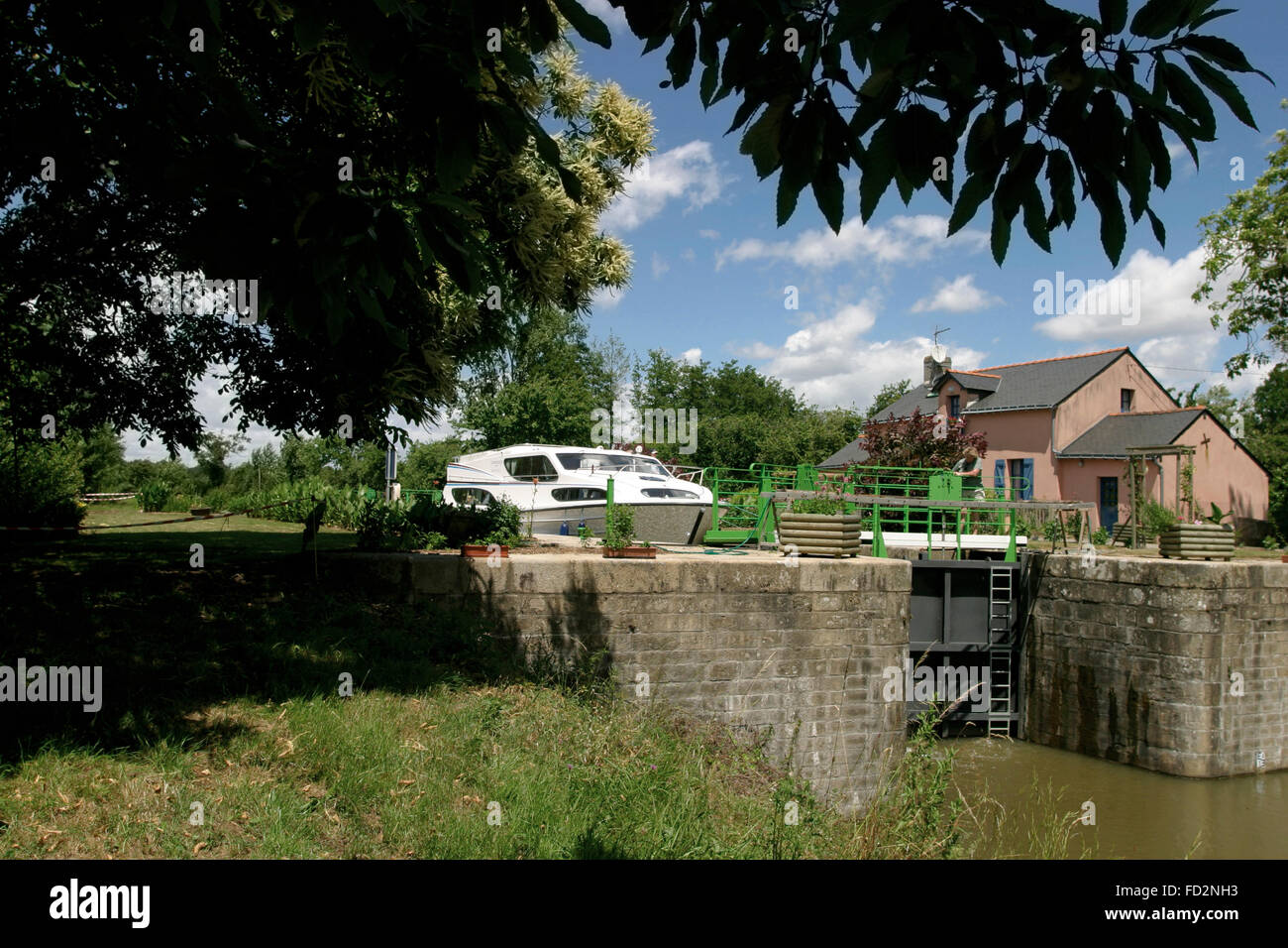 Canal de Nantes a Brest Brittany France Stock Photo Alamy