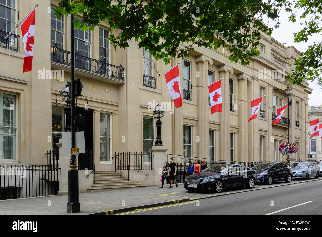 Canada House on Trafalgar Square, London. Embassy of Canada in England. Canadian High Commission Stock Photo