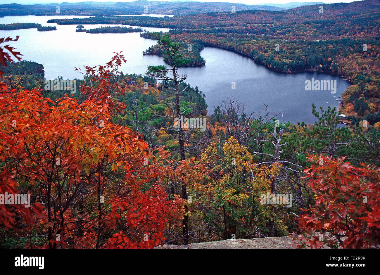 Squam Lakes from Rattlesnake Mountain,New Hampshire Stock Photo Alamy