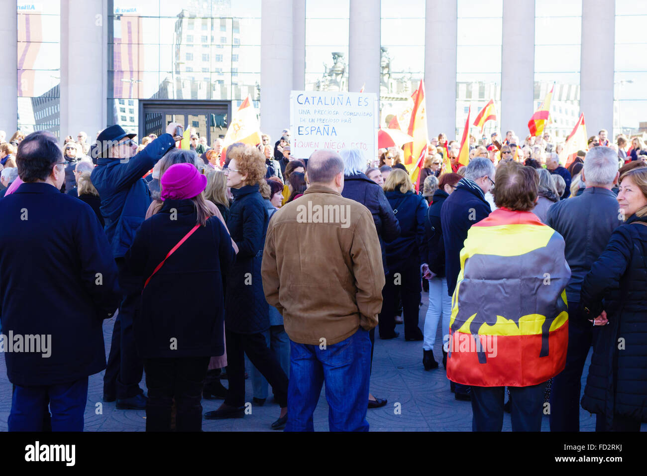 Pro Spanish Demonstration Stock Photo