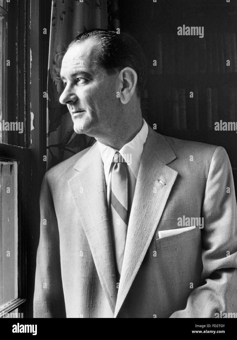 Lyndon B. Johnson, 36th President of the USA, taken when he was a senator and Senate Majority Leader, Sept 1955 Stock Photo