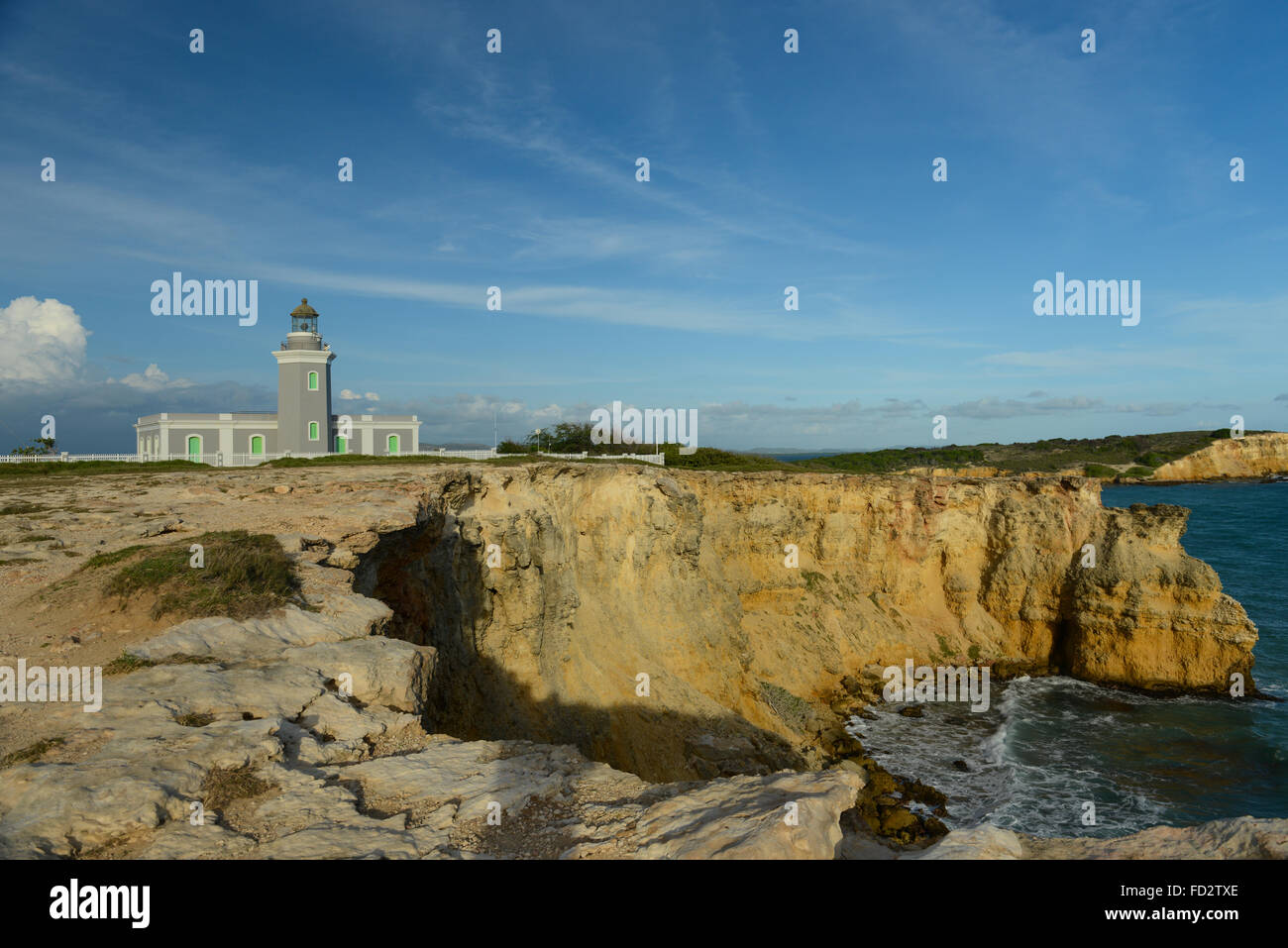 Stunning view of the Cabo Rojo lighthouse (Faro Los Morrillos). Cabo