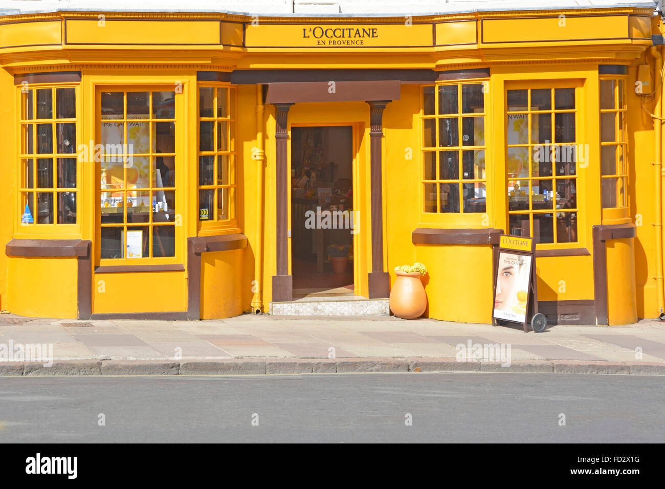 L'Occitane en Provence shop sells Cosmetics & beauty products  celebrates & preserves traditions of Provence in Stratford upon Avon Warwickshire UK Stock Photo