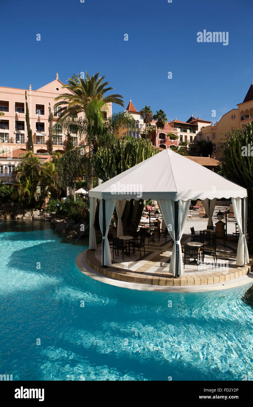 Pool at the Gran Hotel Bahia del Duque at the Costa Adeje in Tenerife, Spain. Stock Photo