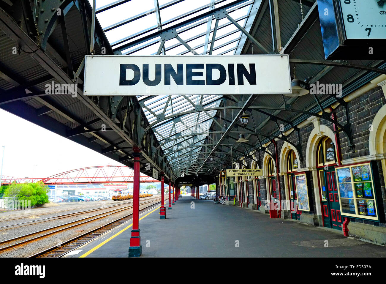 Dunedin Railway Station New Zealand NZ South Island Stock Photo