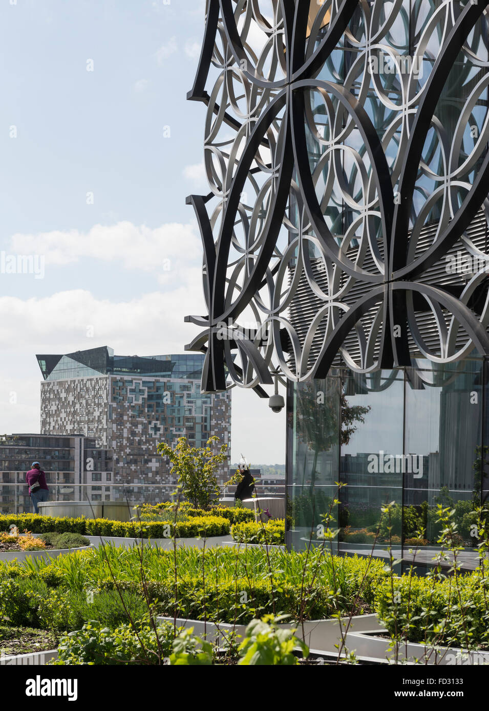 The Library of Birmingham and The Cube, Birmingham, England Stock Photo