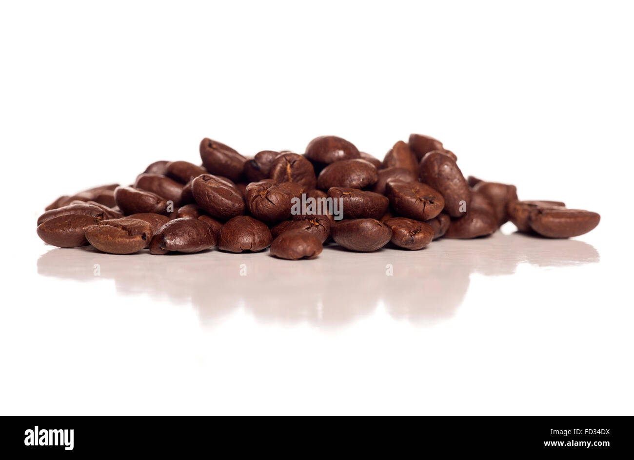 Coffee beans isolated on a white background Stock Photo - Alamy