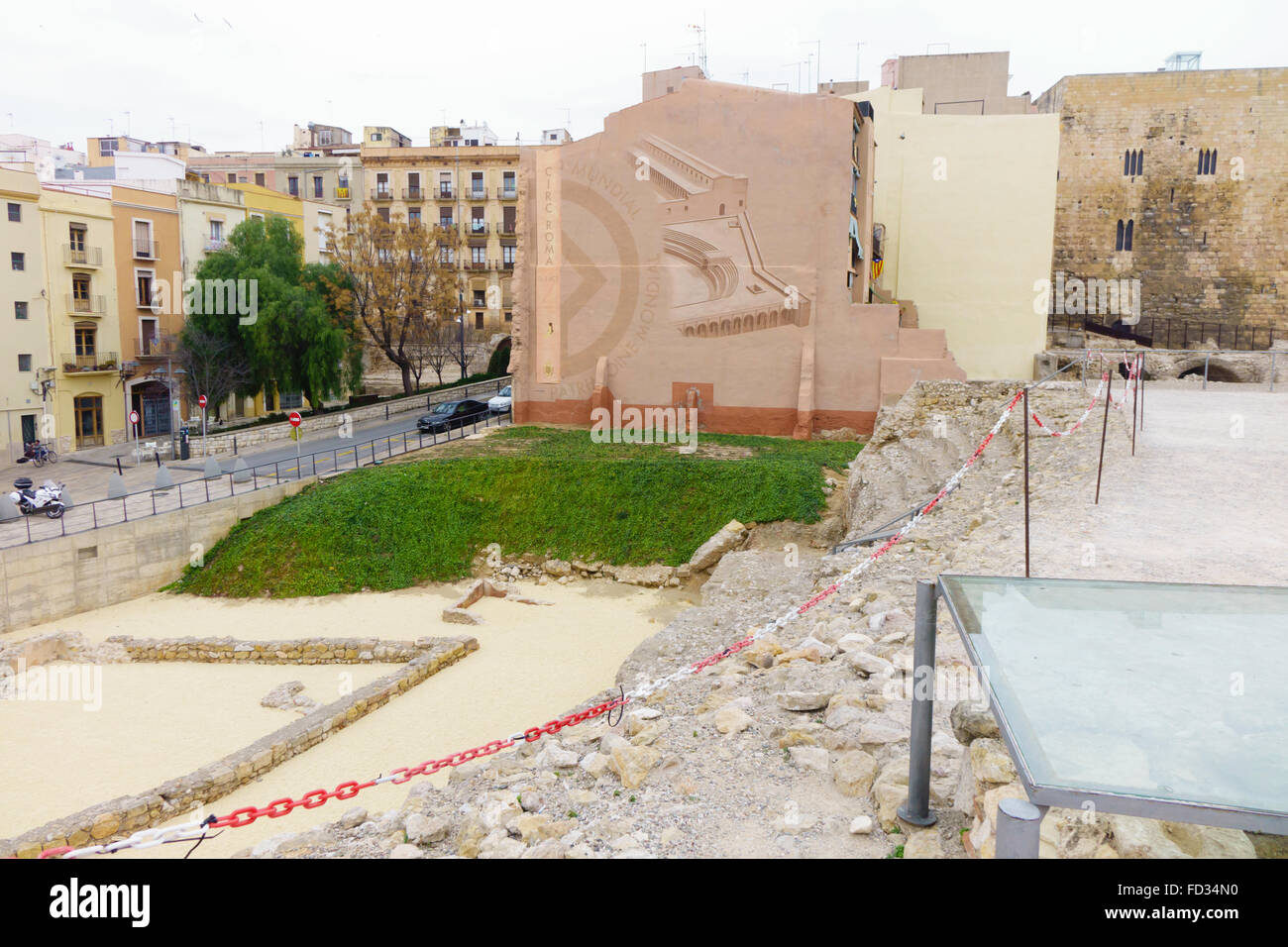 Roman Buildings Tarragona Stock Photo