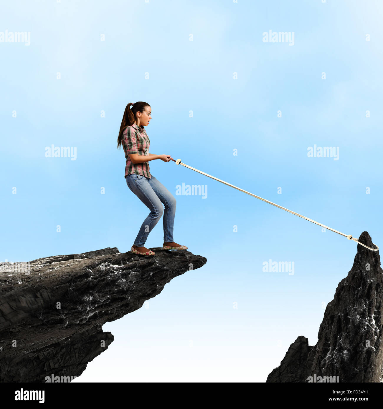 Catching rope hi-res stock photography and images - Alamy