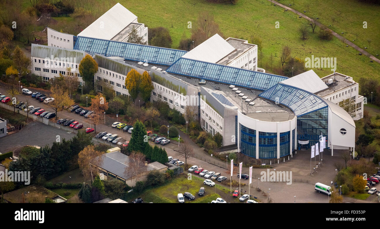 Aerial view, Private University of Witten / Herdecke, Witten, Ruhrgebiet, North Rhine-Westphalia, Germany, Europe, Aerial view, Stock Photo
