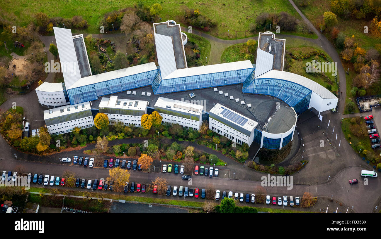 Aerial view, Private University of Witten / Herdecke, Witten, Ruhrgebiet, North Rhine-Westphalia, Germany, Europe, Aerial view, Stock Photo