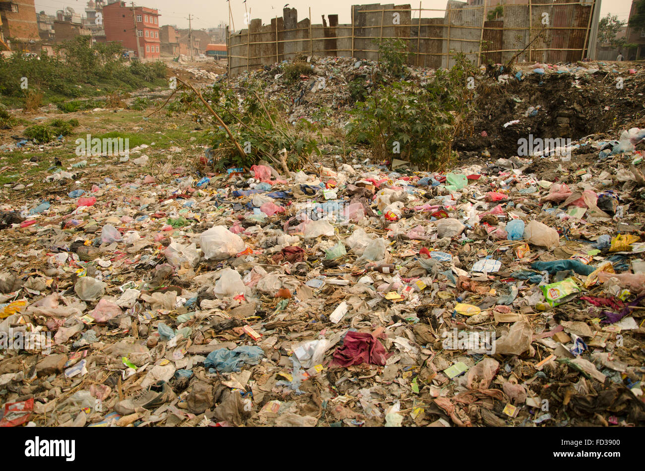 rubbish dump in Kathamdu, Nepal Stock Photo Alamy