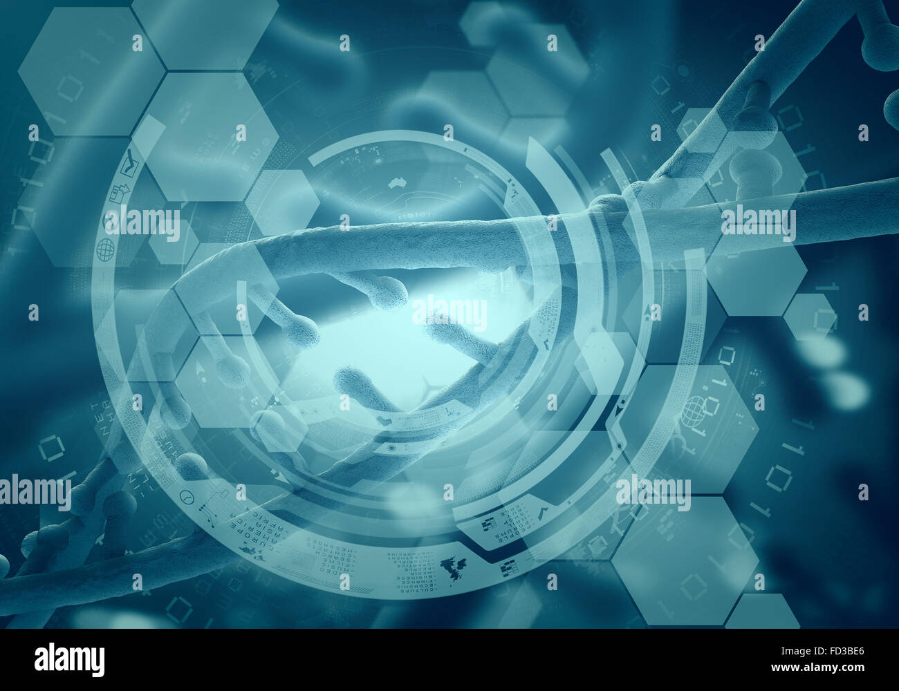 Background high tech image of dna molecule Stock Photo - Alamy