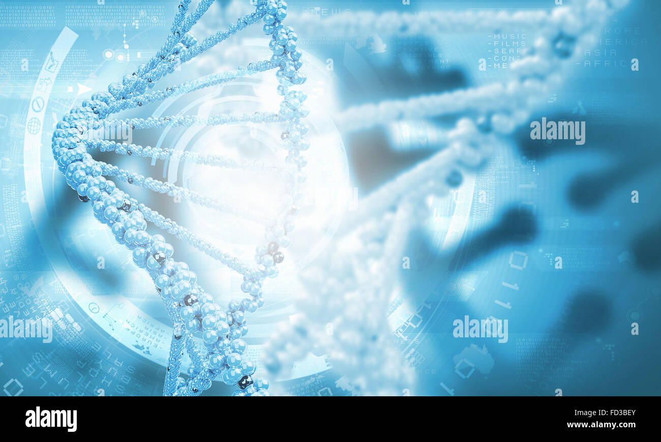 Background high tech image of dna molecule Stock Photo - Alamy