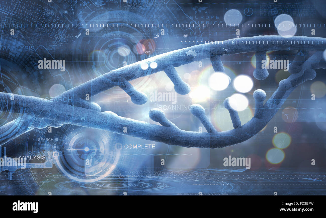 Background high tech image of dna molecule Stock Photo - Alamy