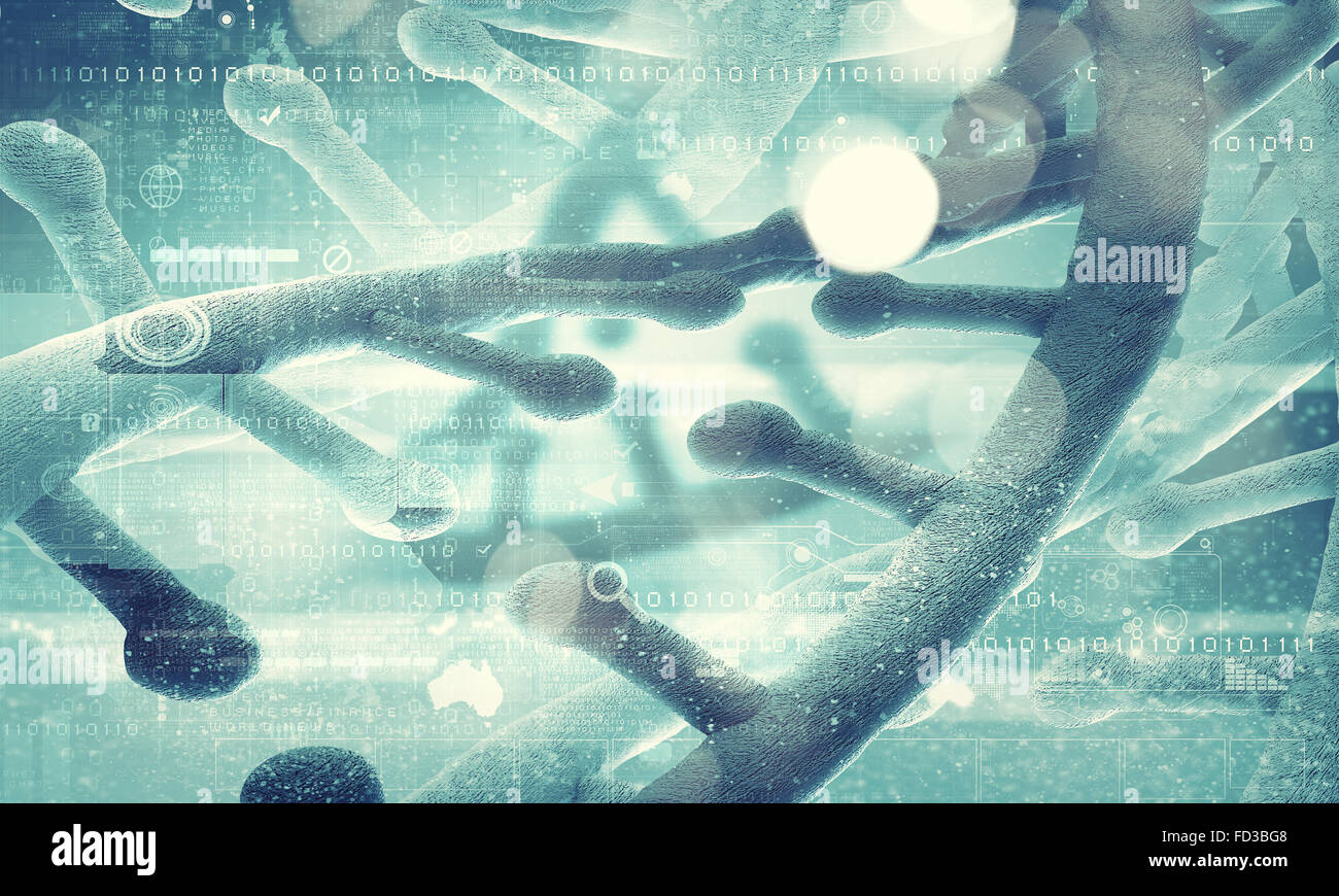 Background high tech image of dna molecule Stock Photo - Alamy