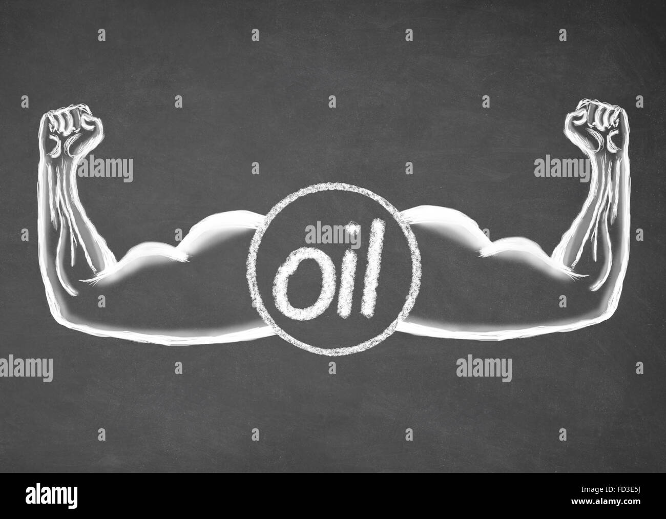 Strong Oil. Financial concept. Stock Photo