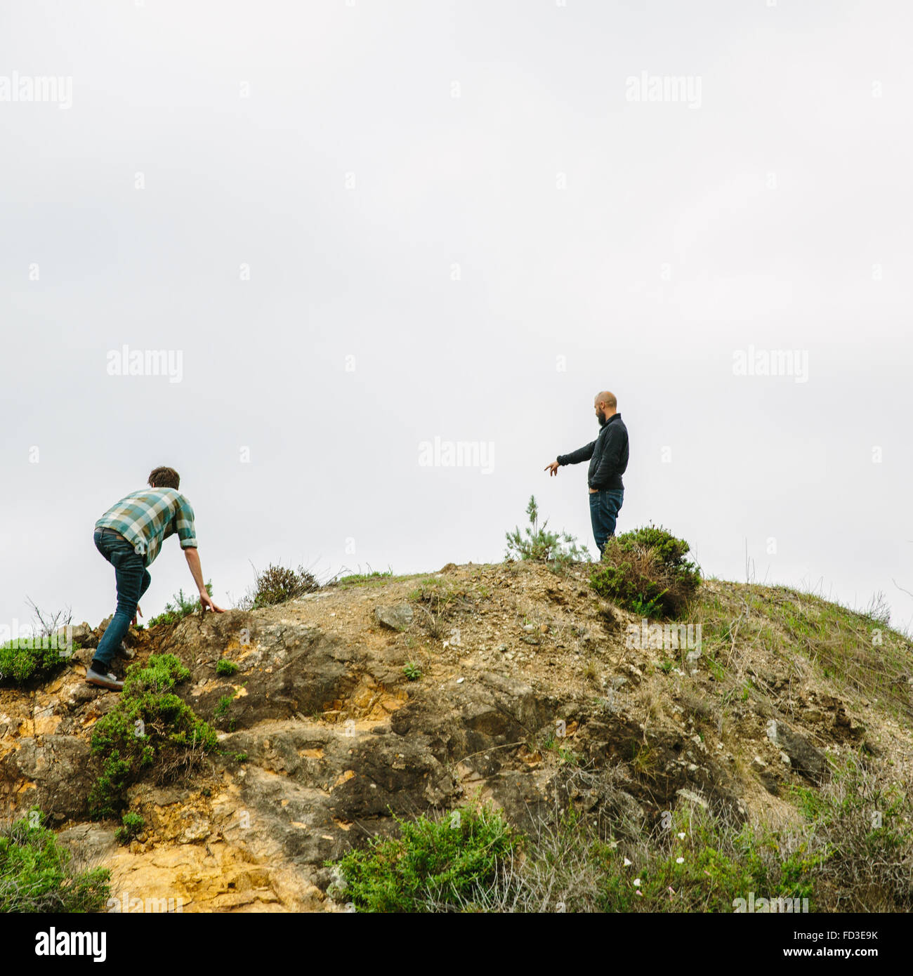 Friends on an adventure in Big Sur, California. Stock Photo