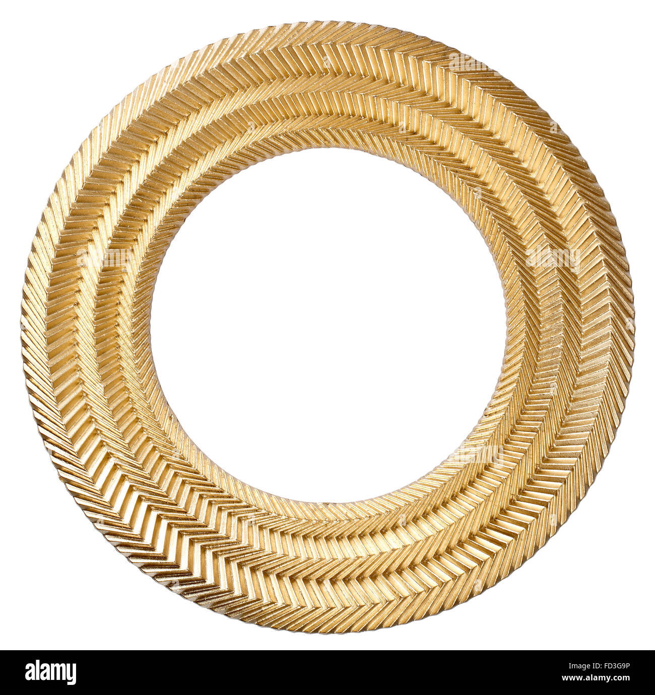 Round Gold Picture frame Stock Photo Alamy