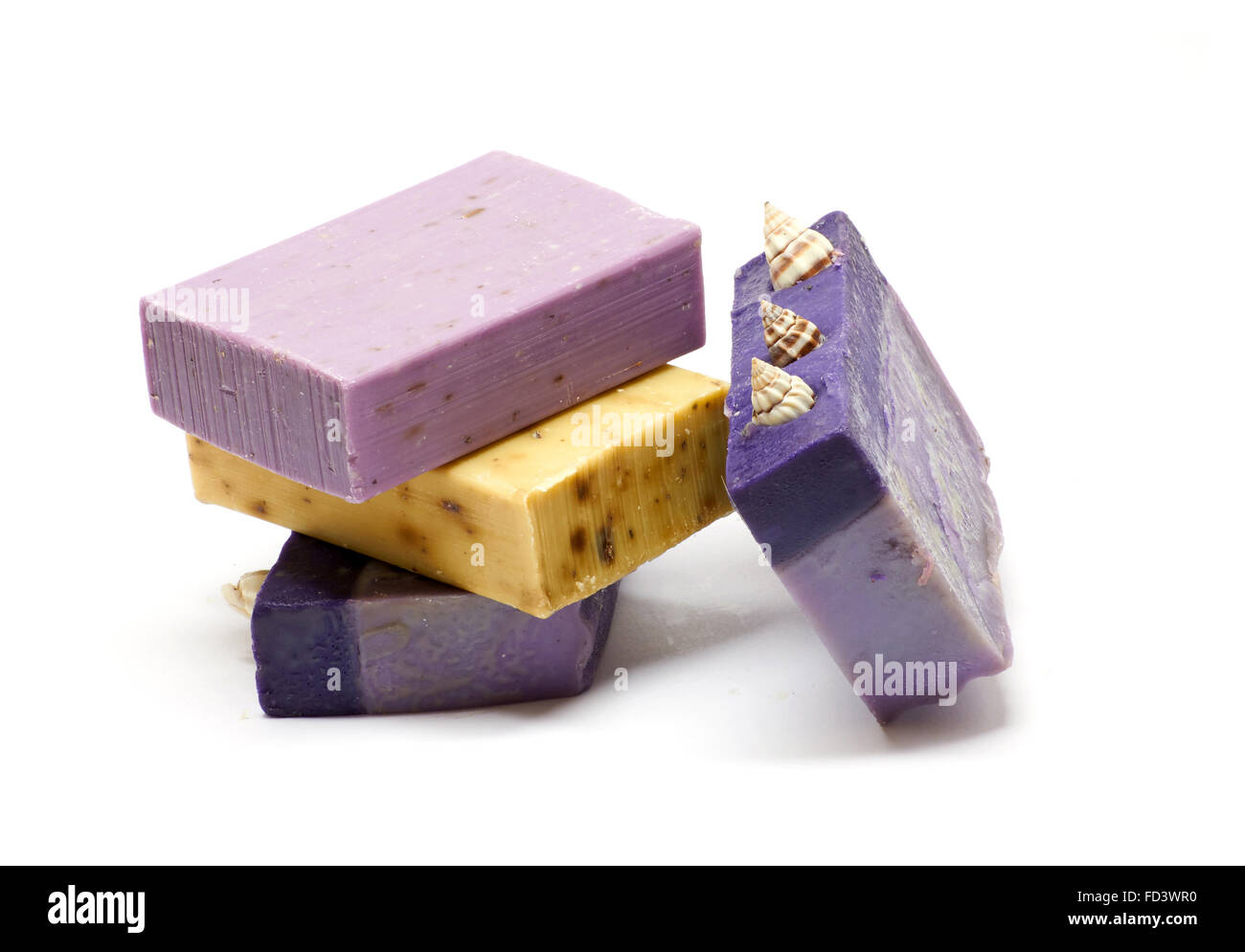 Bath kit with sponge, olive soap and oil in wooden box Stock Photo Alamy