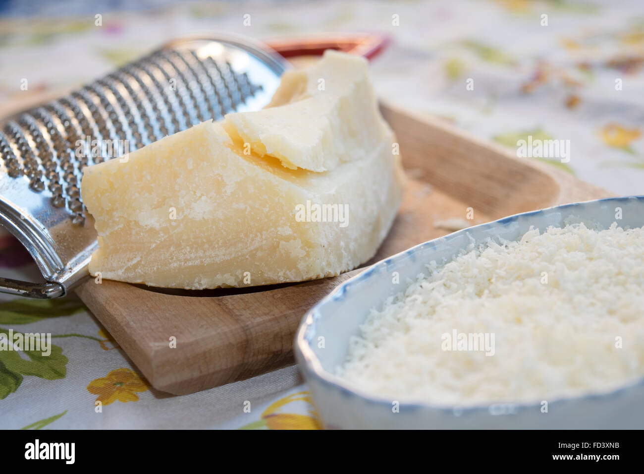 rind and pulp of parmesan cheese ready to grate Stock Photo Alamy