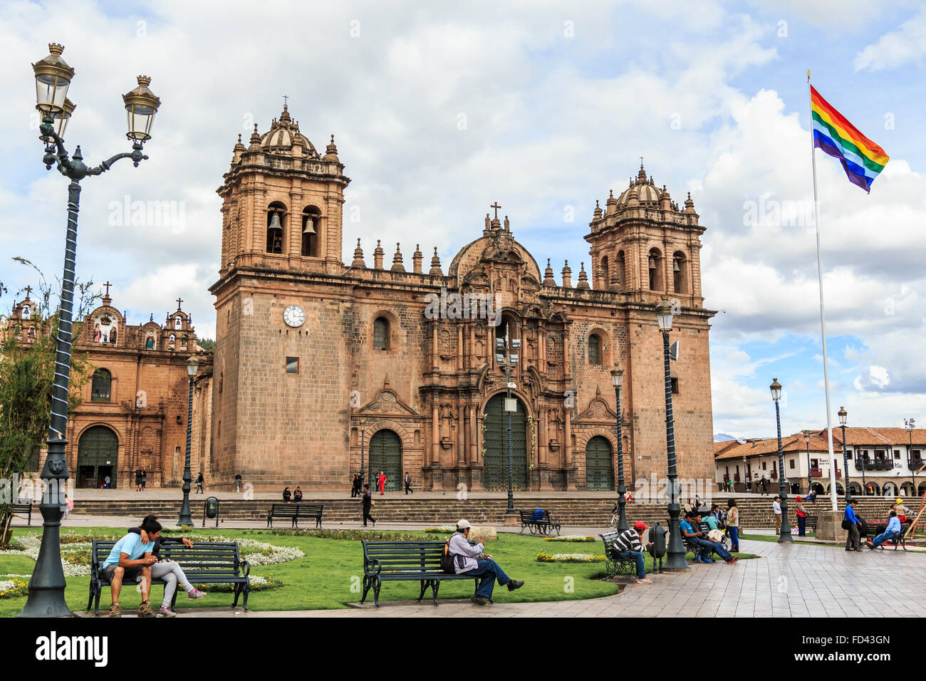 Plaza de Armas, Cusco, Urubamba Province, Peru Stock Photo