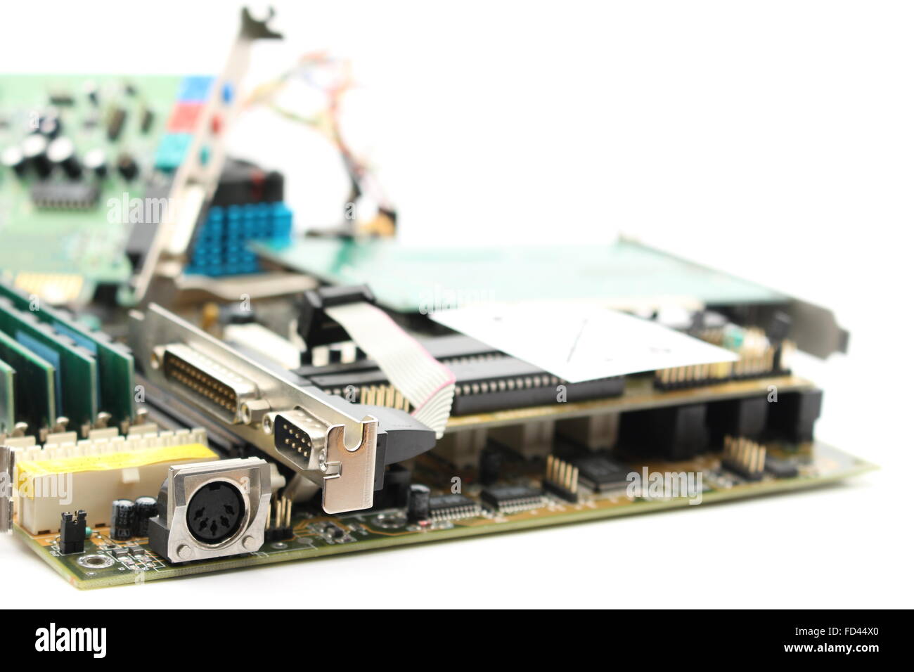 Old electronic boards of an old computer Stock Photo Alamy