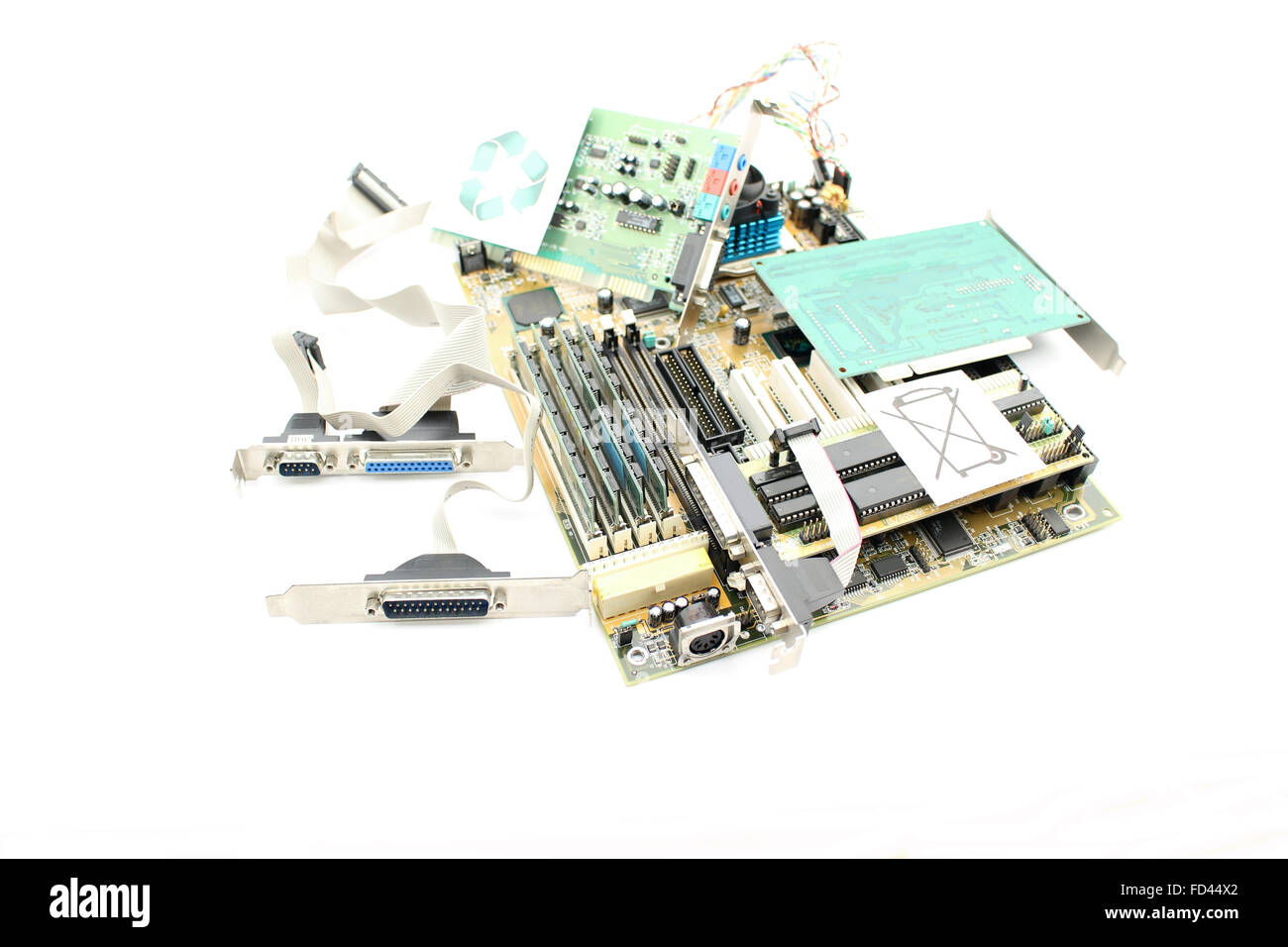 Old electronic boards of an old computer Stock Photo Alamy