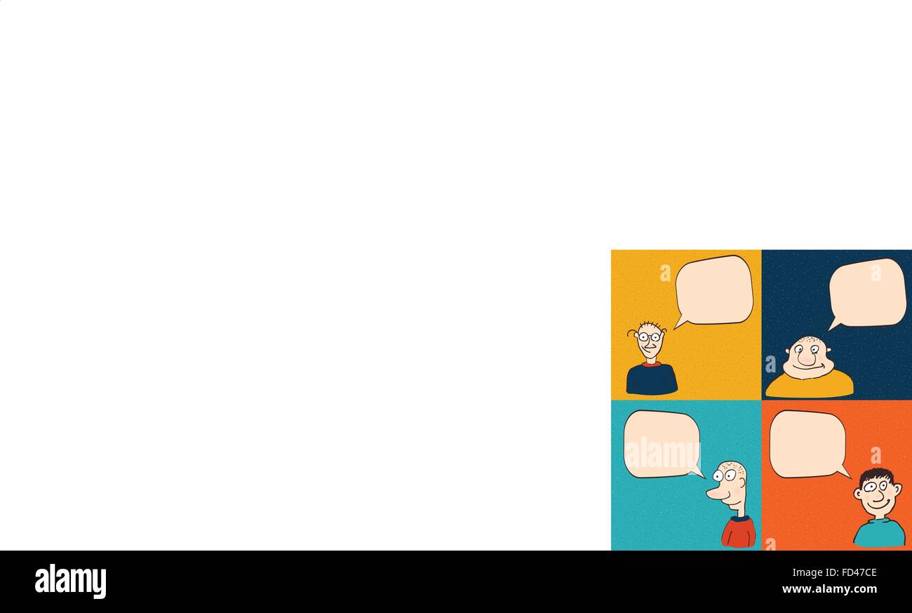 Comic faces with speech bubbles Stock Vector Image & Art - Alamy