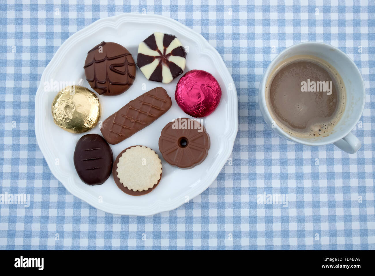 Waitrose Christmas chocolate biscuit selection Stock Photo