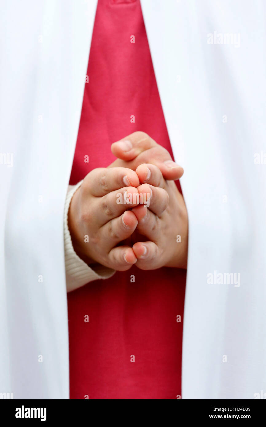 Hand priest praying in hi-res stock photography and images - Alamy