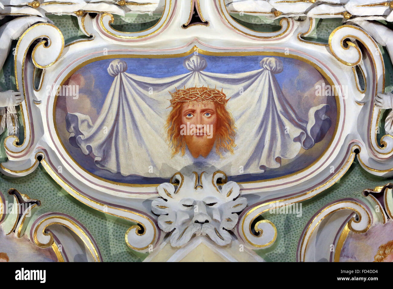 The Veil of Veronica. Klosterneuburg abbey. Stock Photo