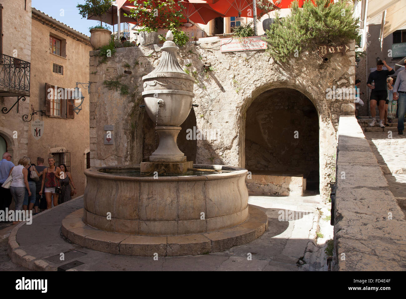 Well known bulb fountain location in the attractive hill town of St