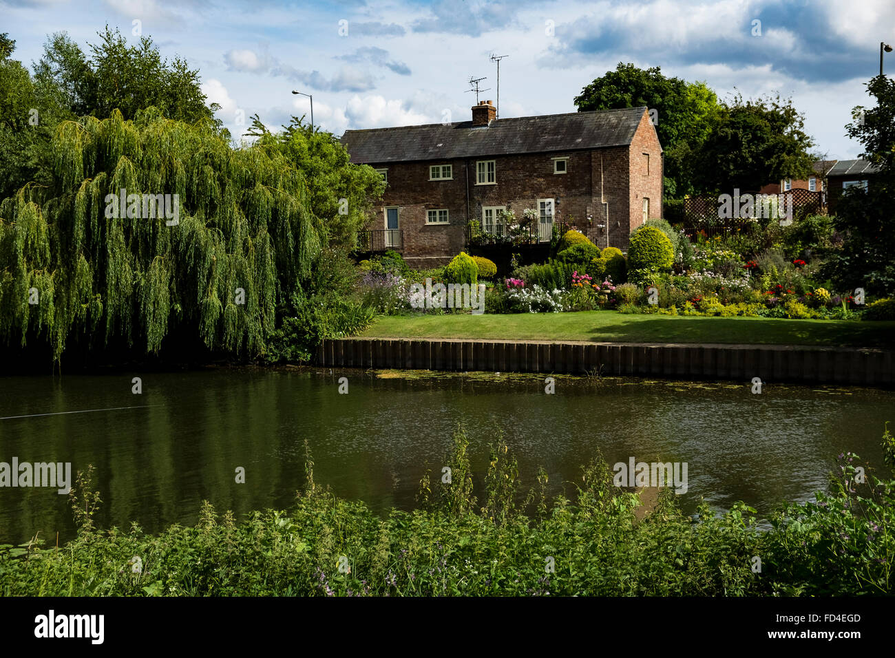 fishing river avon evesham Stock Photo Alamy