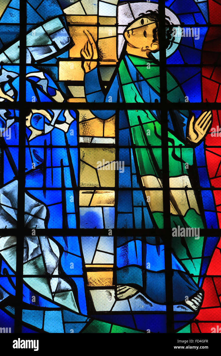 Stained Glass Window. Joan of Arc Stock Photo Alamy