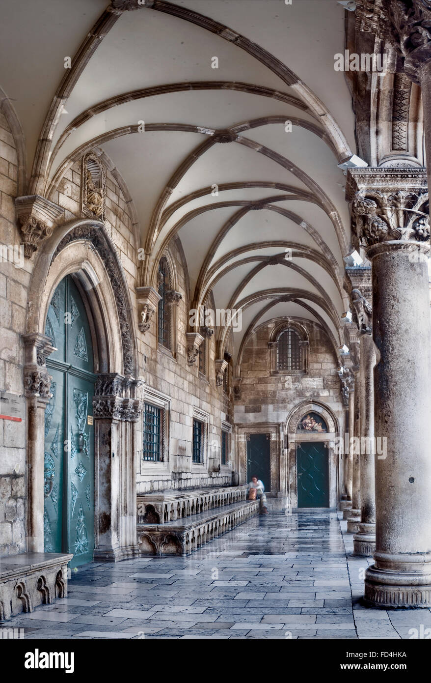 arches at the Rector´s Palace, Dubrovnik, Dalmatia, Croatia Stock Photo ...