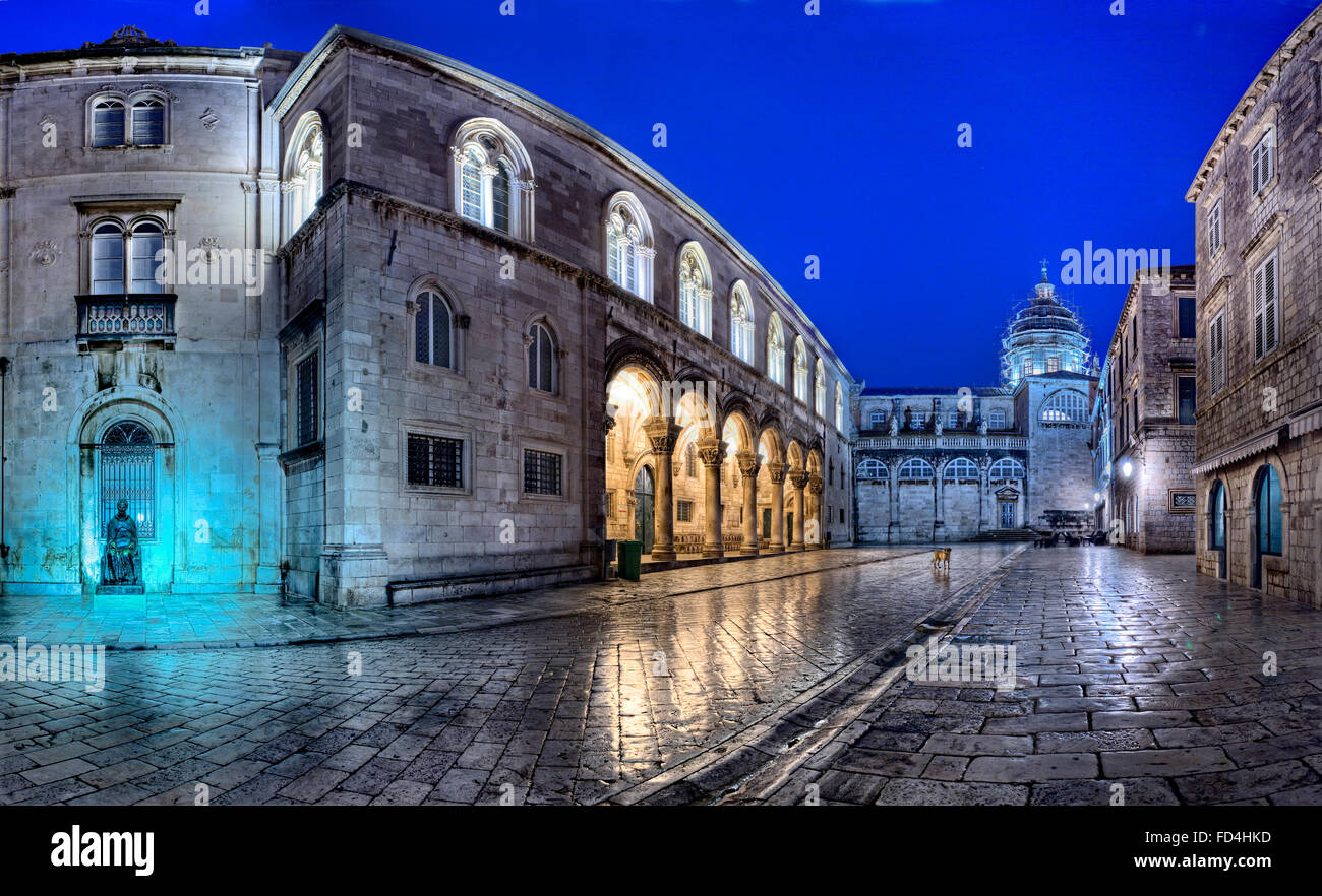 Old governor mansion, Dubrovnik, Dalmatia, Croatia Stock Photo