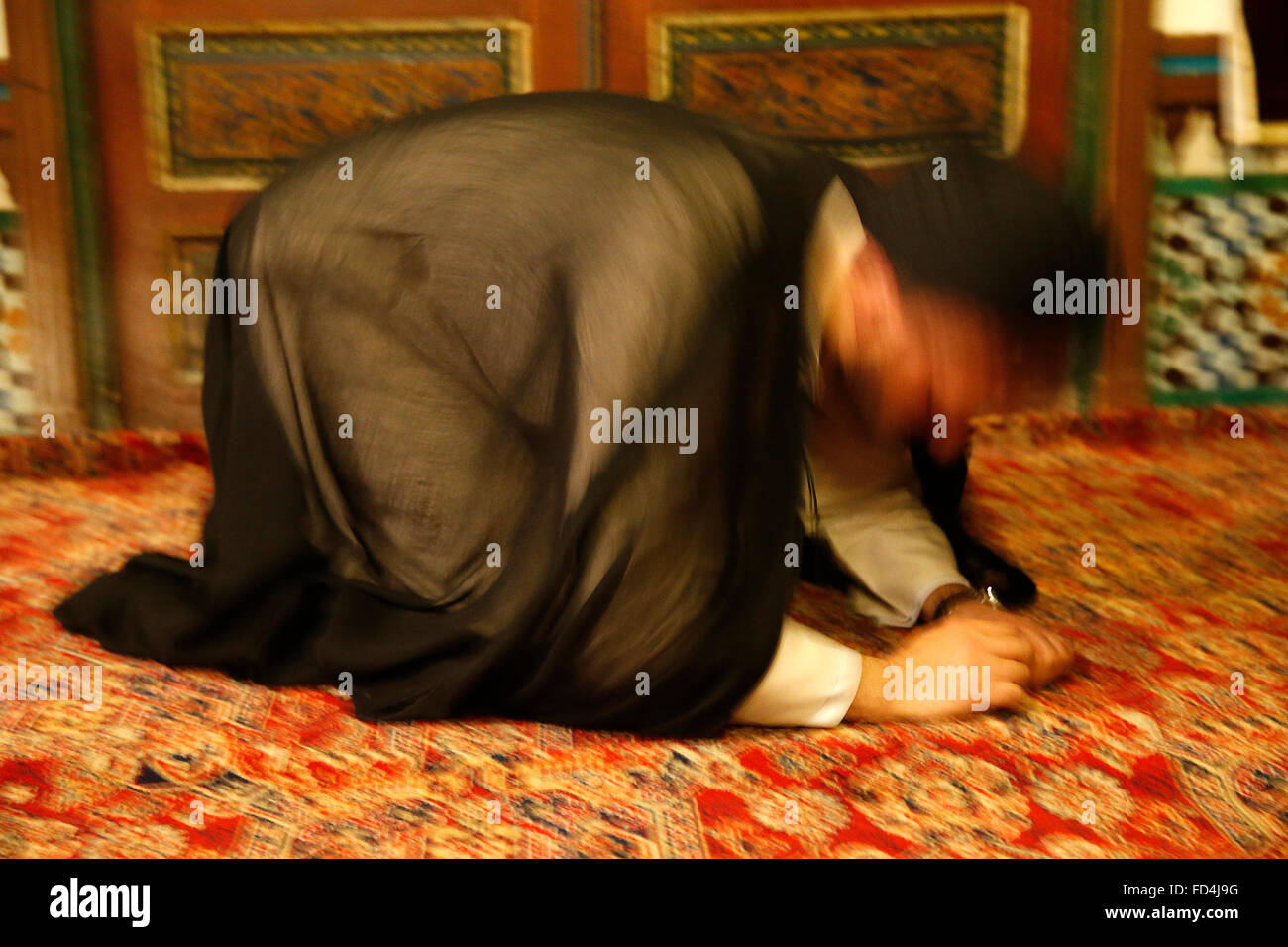 Iraqi Shi'ite muslim praying. Stock Photo