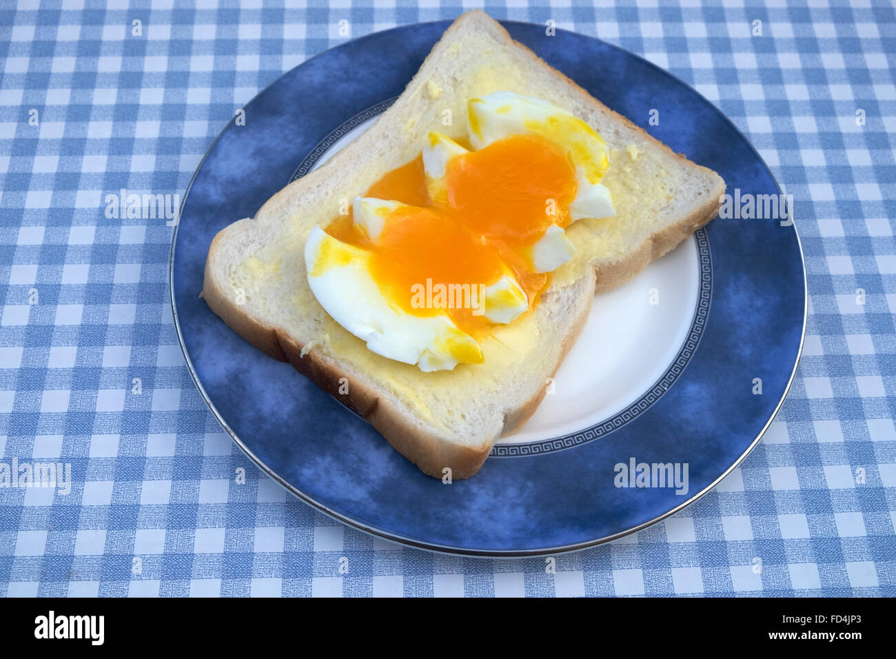 Soft boiled egg sandwich Stock Photo Alamy