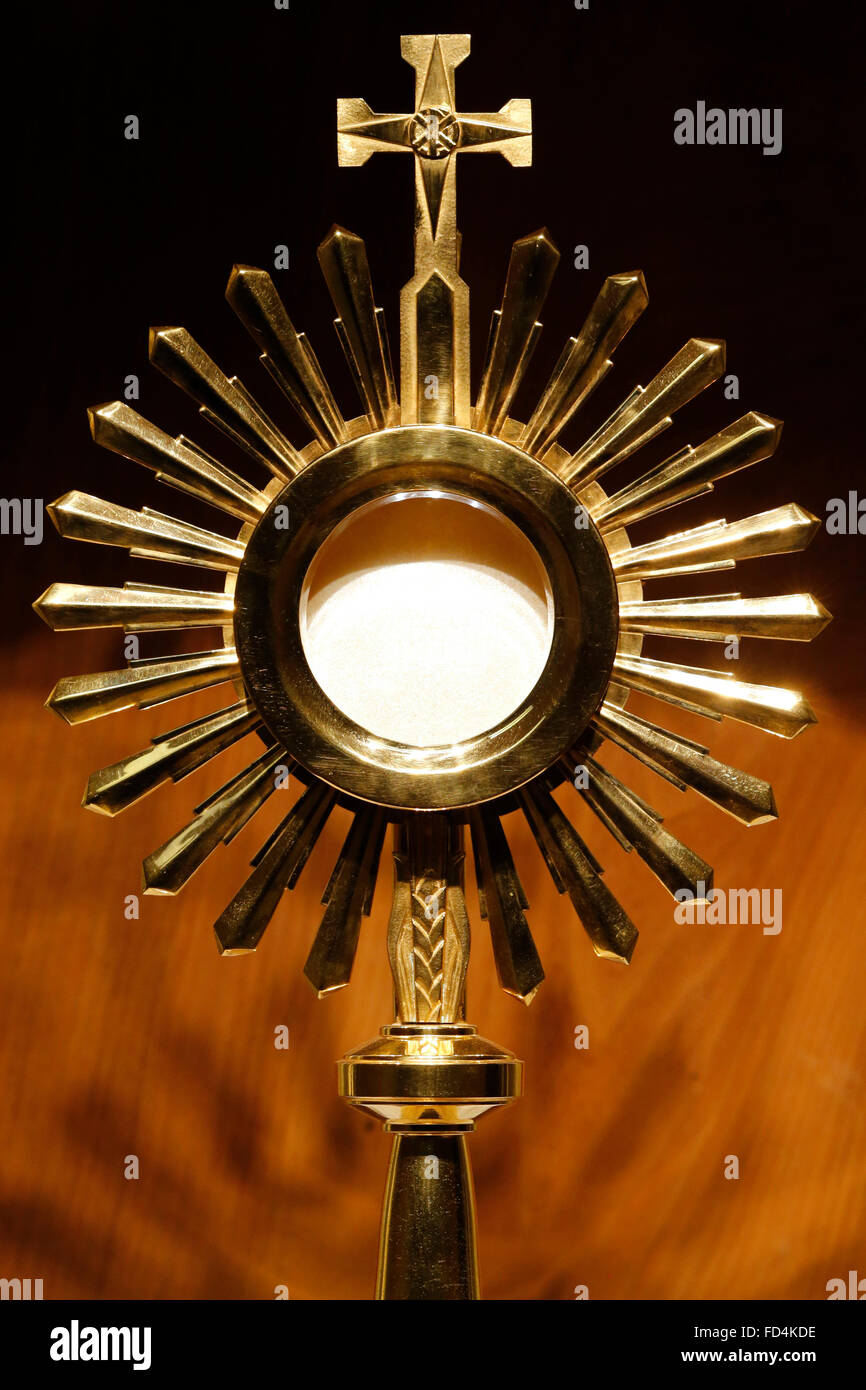 Shrine of Our Lady of la Salette.  Blessed Sacrament. Stock Photo