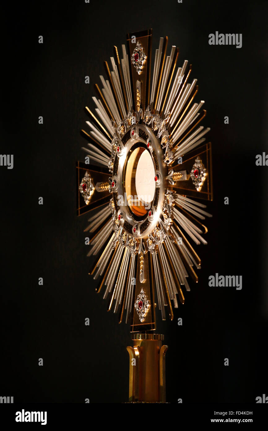 Shrine of Our Lady of la Salette.  Blessed Sacrament. Stock Photo