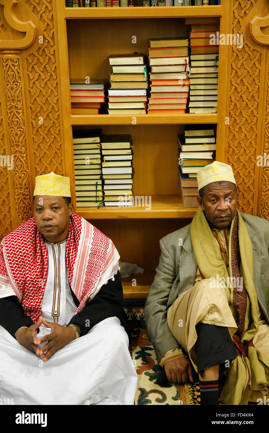 Sufi muslims in a French mosque Stock Photo Alamy